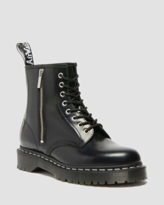 1460 Bex Smooth Leather-Schnürstiefel mit Reißverschluss