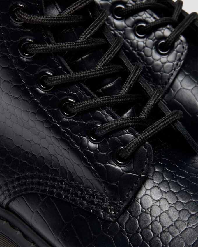 1460 CROCO Stiefel aus Leder mit Krokodilprägung 1460 CROCO Stiefel aus Leder mit Krokodilprägung