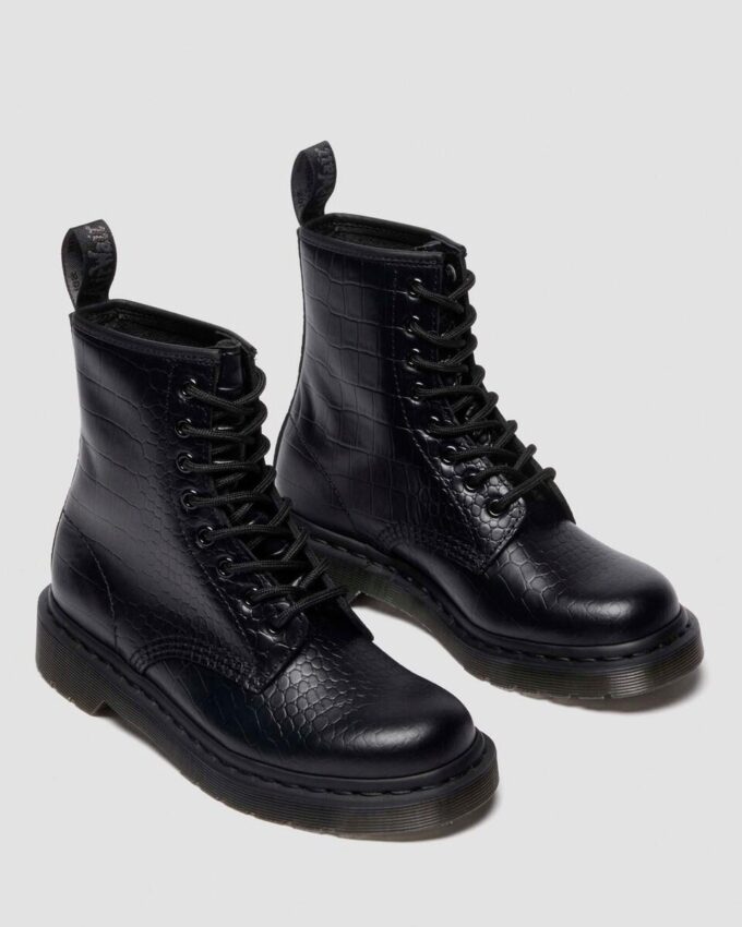 1460 CROCO Stiefel aus Leder mit Krokodilprägung 1460 CROCO Stiefel aus Leder mit Krokodilprägung