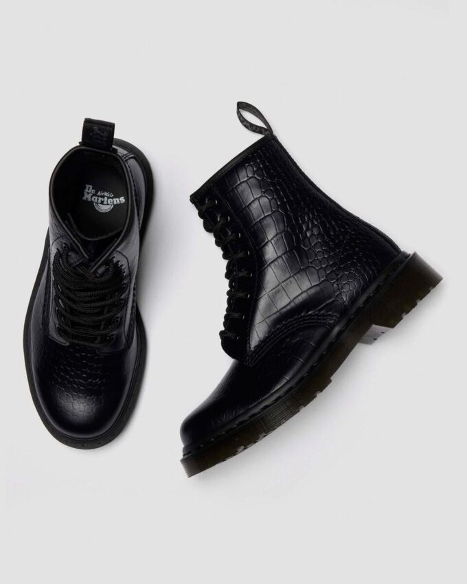 1460 CROCO Stiefel aus Leder mit Krokodilprägung 1460 CROCO Stiefel aus Leder mit Krokodilprägung