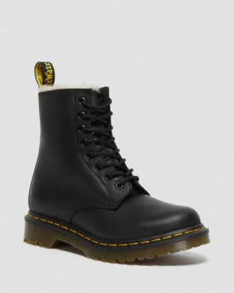 1460 Damen-Schnürstiefel mit Kunstfellfutter