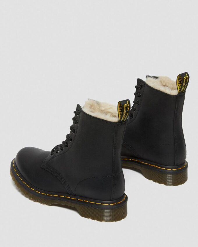 1460 Damen-Schnürstiefel mit Kunstfellfutter