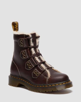 1460 kunstfellgeftterte schnrstiefel aus leder 1 330x413 - 1460 Kunstfellgef&uuml;tterte Schn&uuml;rstiefel aus Leder