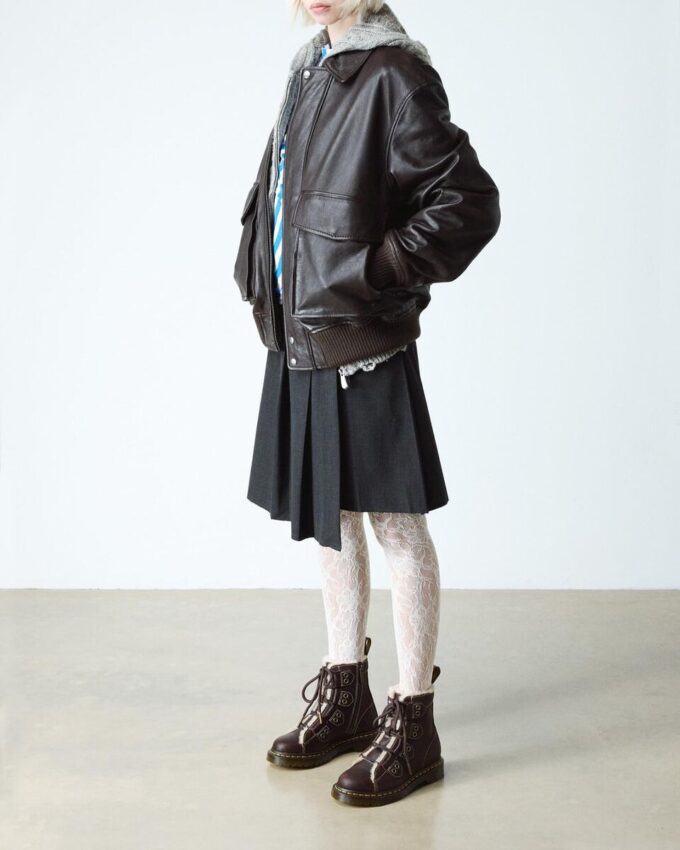 1460 Kunstfellgefütterte Schnürstiefel aus Leder 1460 Kunstfellgefütterte Schnürstiefel aus Leder