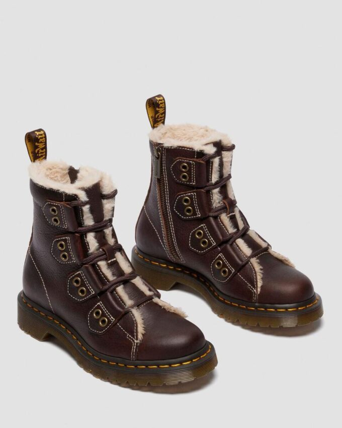 1460 Kunstfellgefütterte Schnürstiefel aus Leder 1460 Kunstfellgefütterte Schnürstiefel aus Leder