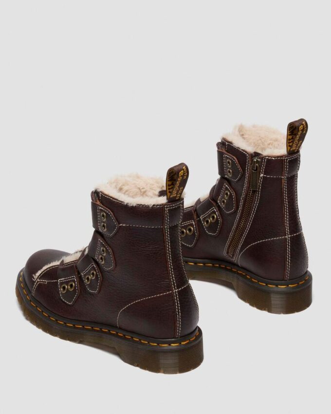 1460 Kunstfellgefütterte Schnürstiefel aus Leder 1460 Kunstfellgefütterte Schnürstiefel aus Leder