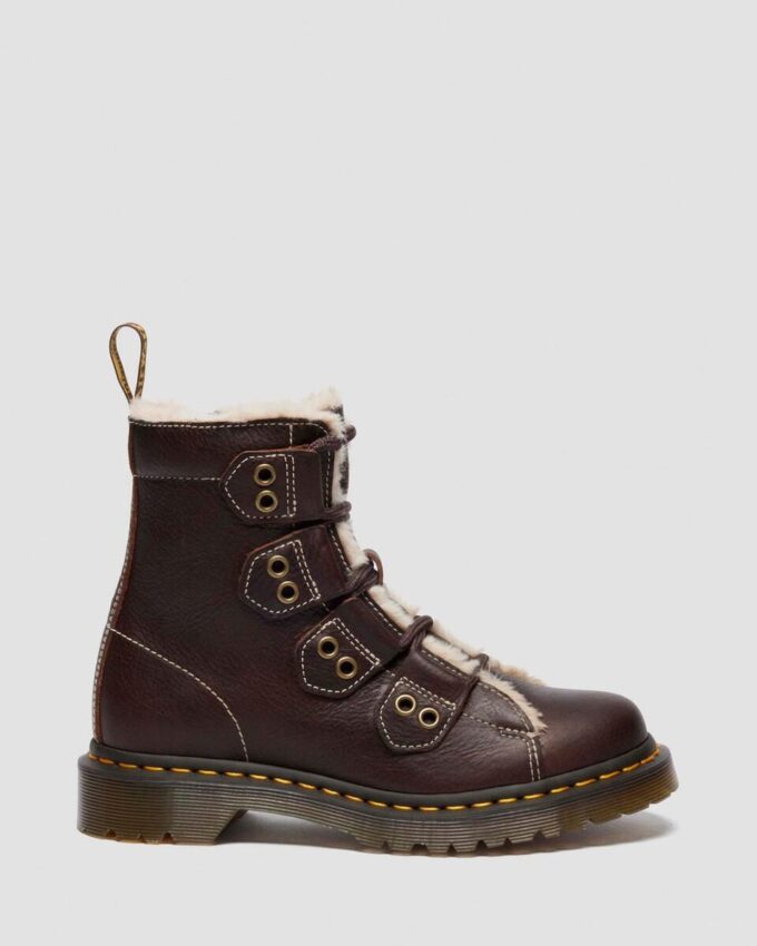 1460 Kunstfellgefütterte Schnürstiefel aus Leder 1460 Kunstfellgefütterte Schnürstiefel aus Leder