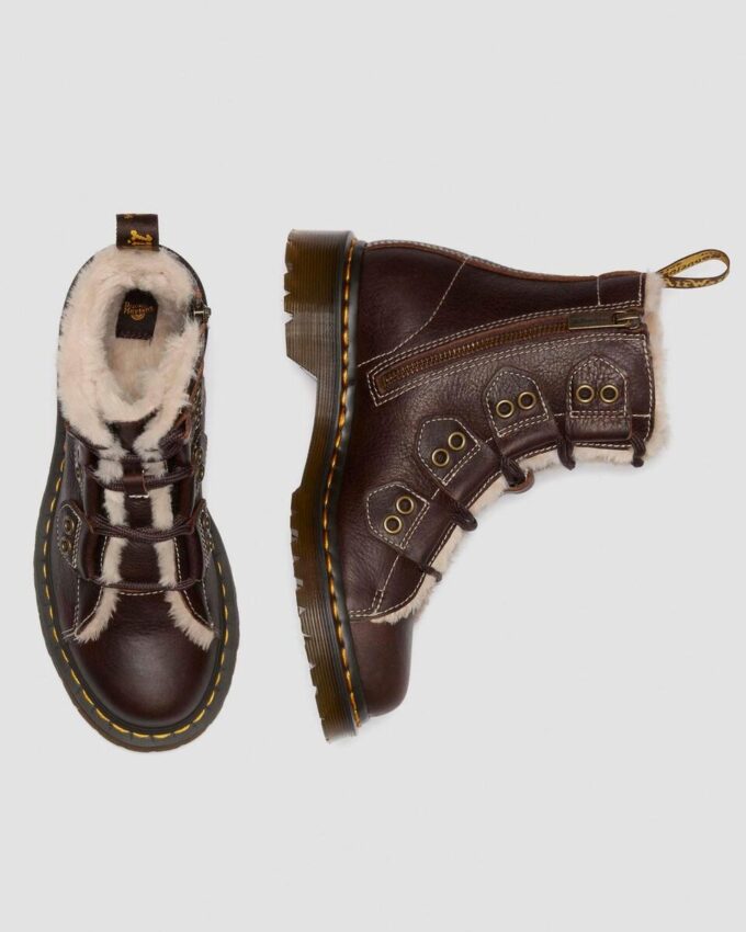 1460 Kunstfellgefütterte Schnürstiefel aus Leder 1460 Kunstfellgefütterte Schnürstiefel aus Leder