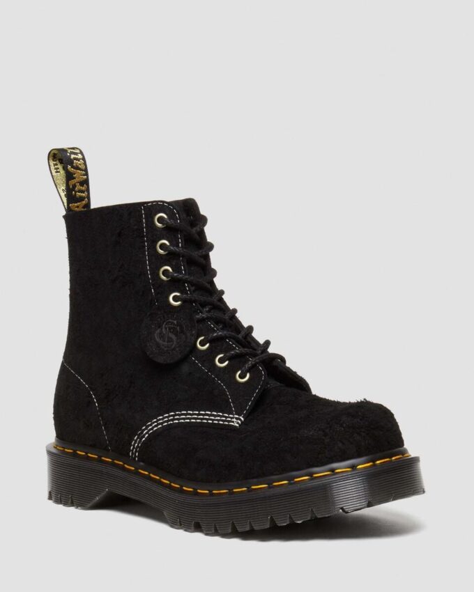 1460 Made in England Emboss Suede Schnürstiefel