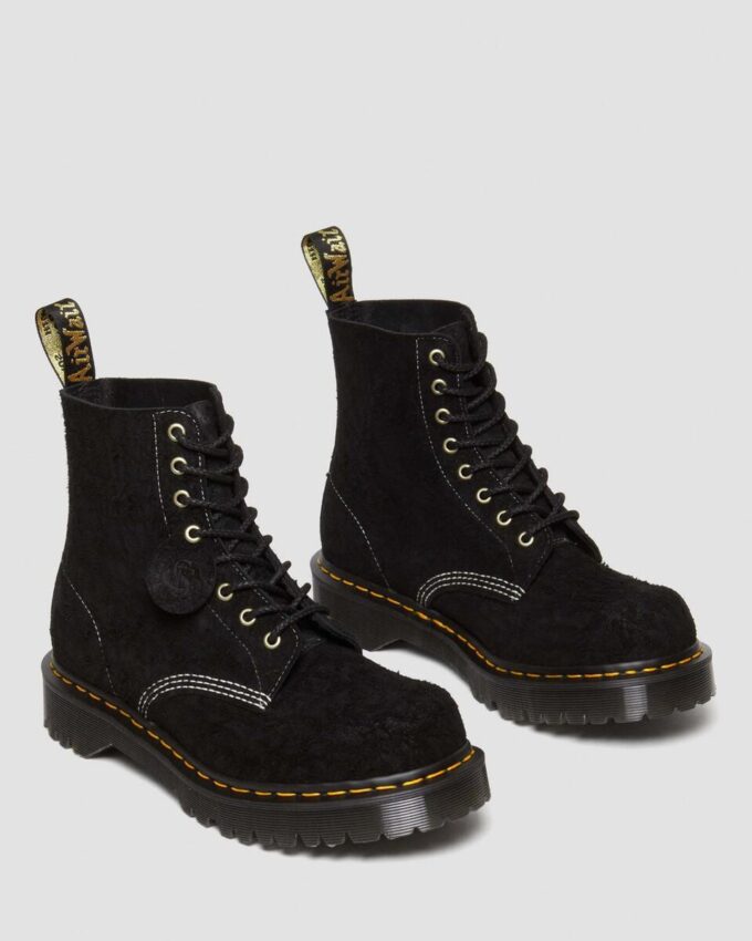 1460 Made in England Emboss Suede Schnürstiefel