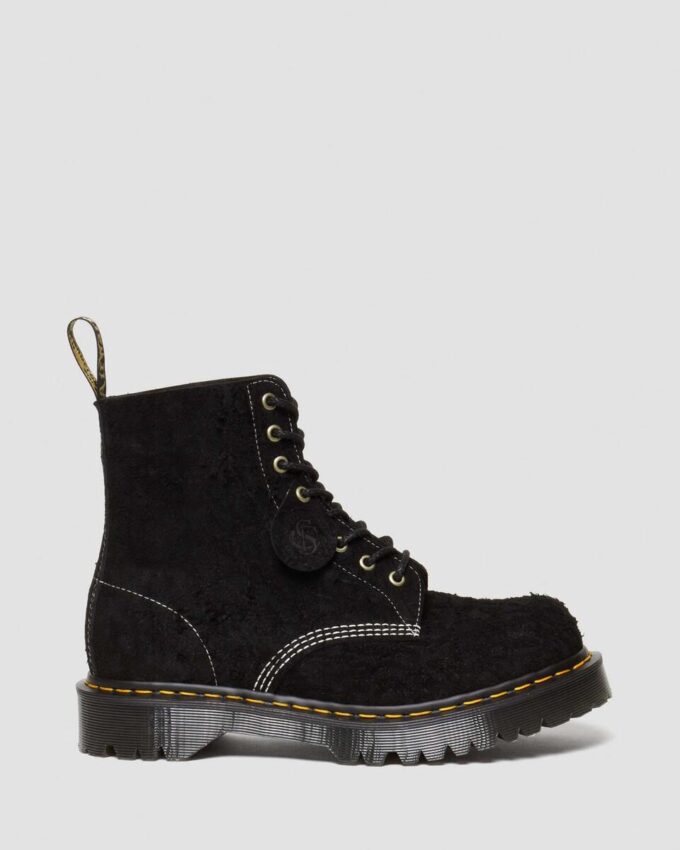 1460 Made in England Emboss Suede Schnürstiefel