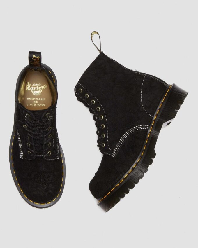 1460 Made in England Emboss Suede Schnürstiefel
