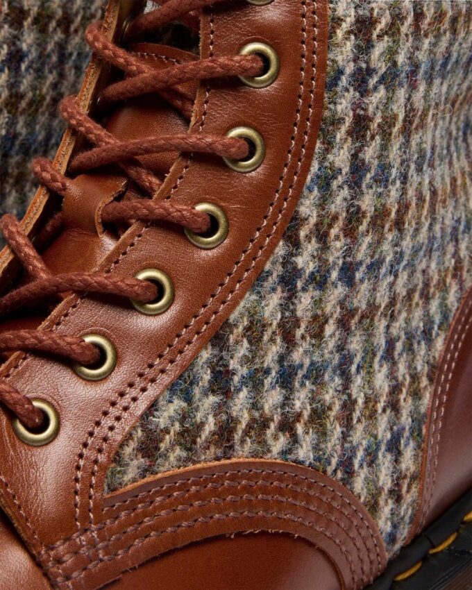 1460 Pascal Hergestellt in England Harris Tweed und Lederstiefel 1460 Pascal Hergestellt in England Harris Tweed und Lederstiefel
