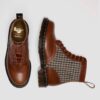 1460 Pascal Hergestellt in England Harris Tweed und Lederstiefel 1460 Pascal Hergestellt in England Harris Tweed und Lederstiefel