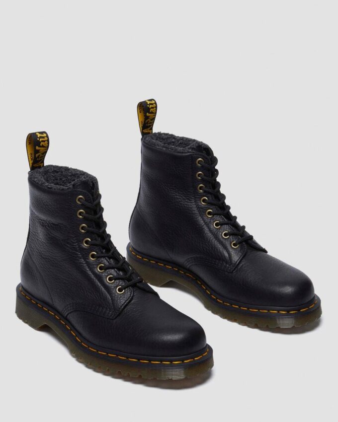 1460 Schnürstiefel aus Grizzly-Leder mit Kunstfellfutter 1460 Schnürstiefel aus Grizzly-Leder mit Kunstfellfutter