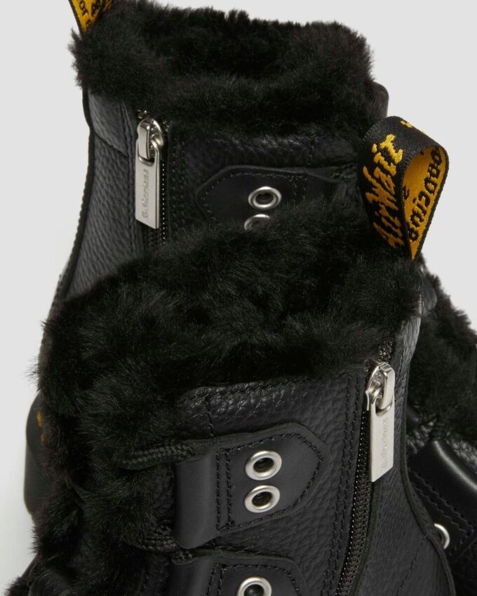 1460 Schnürstiefel aus Leder mit Kunstfellfutter