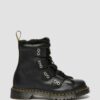 1460 Schnürstiefel aus Leder mit Kunstfellfutter