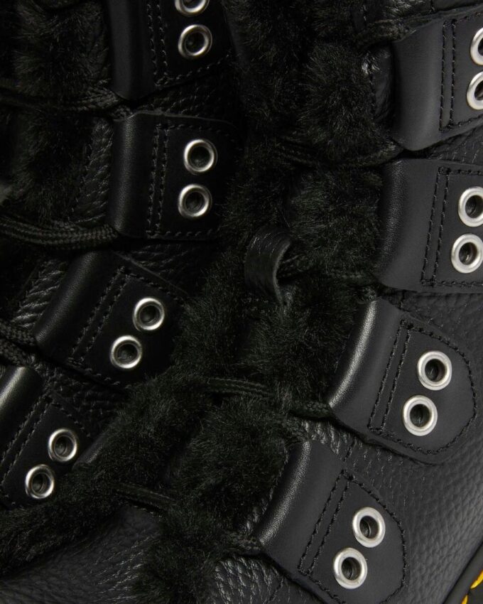 1460 Schnürstiefel aus Leder mit Kunstfellfutter
