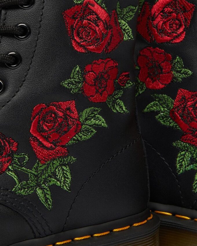 1460 Vonda Schnürstiefel aus Leder mit Blumenmuster