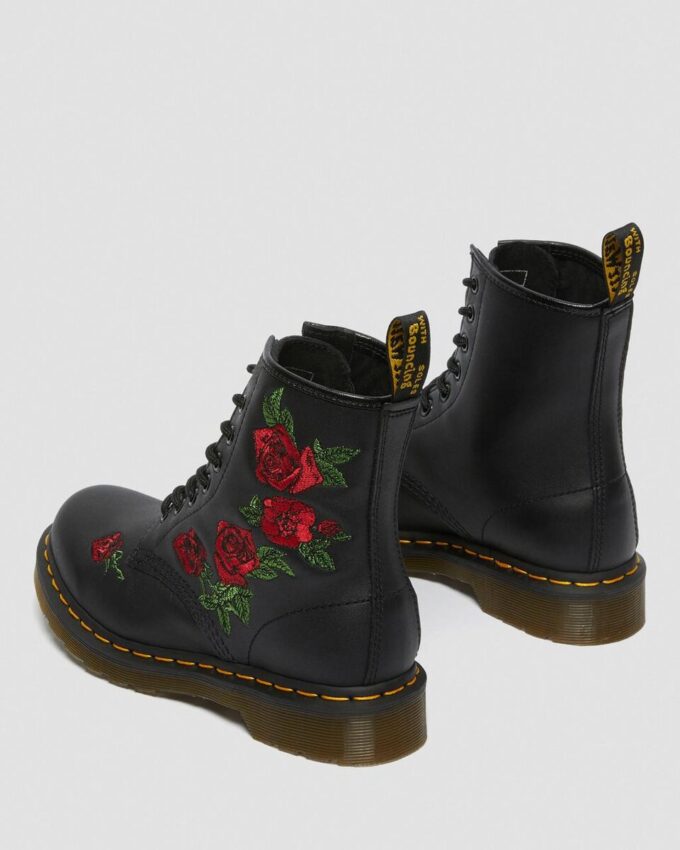1460 Vonda Schnürstiefel aus Leder mit Blumenmuster