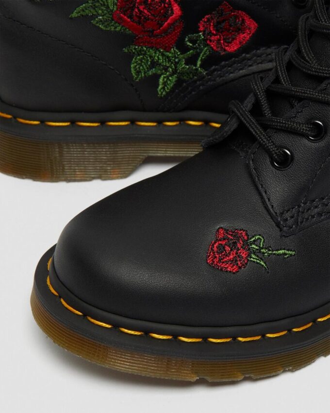 1460 Vonda Schnürstiefel aus Leder mit Blumenmuster