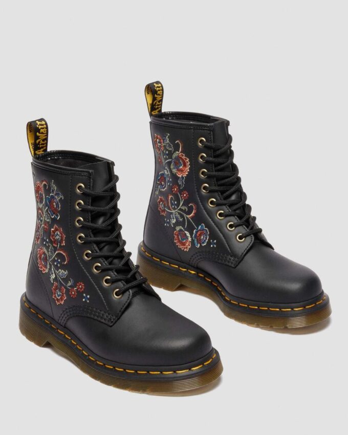 1460 VONDA TF Schnürstiefel aus recyceltem Leder mit Blumenprint 1460 VONDA TF Schnürstiefel aus recyceltem Leder mit Blumenprint