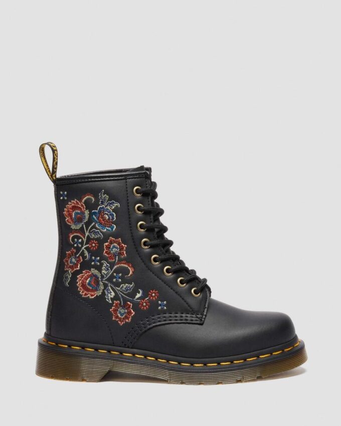 1460 VONDA TF Schnürstiefel aus recyceltem Leder mit Blumenprint 1460 VONDA TF Schnürstiefel aus recyceltem Leder mit Blumenprint