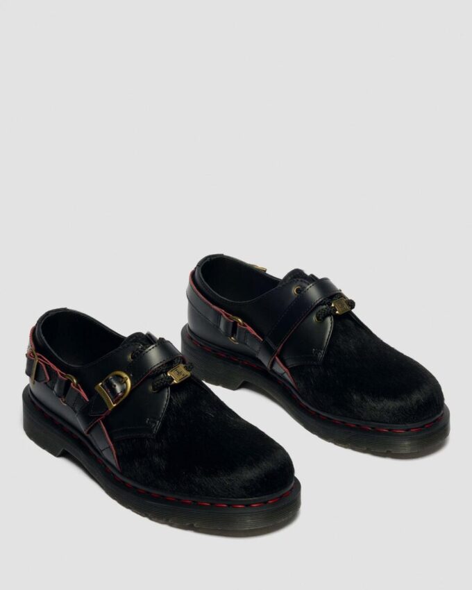 1461 YEAR OF THE HORSE Schnürschuhe aus glattem Leder mit Haar 1461 YEAR OF THE HORSE Schnürschuhe aus glattem Leder mit Haar