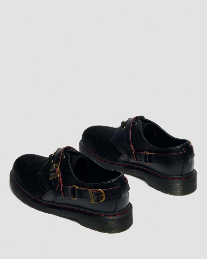 1461 YEAR OF THE HORSE Schnürschuhe aus glattem Leder mit Haar 1461 YEAR OF THE HORSE Schnürschuhe aus glattem Leder mit Haar