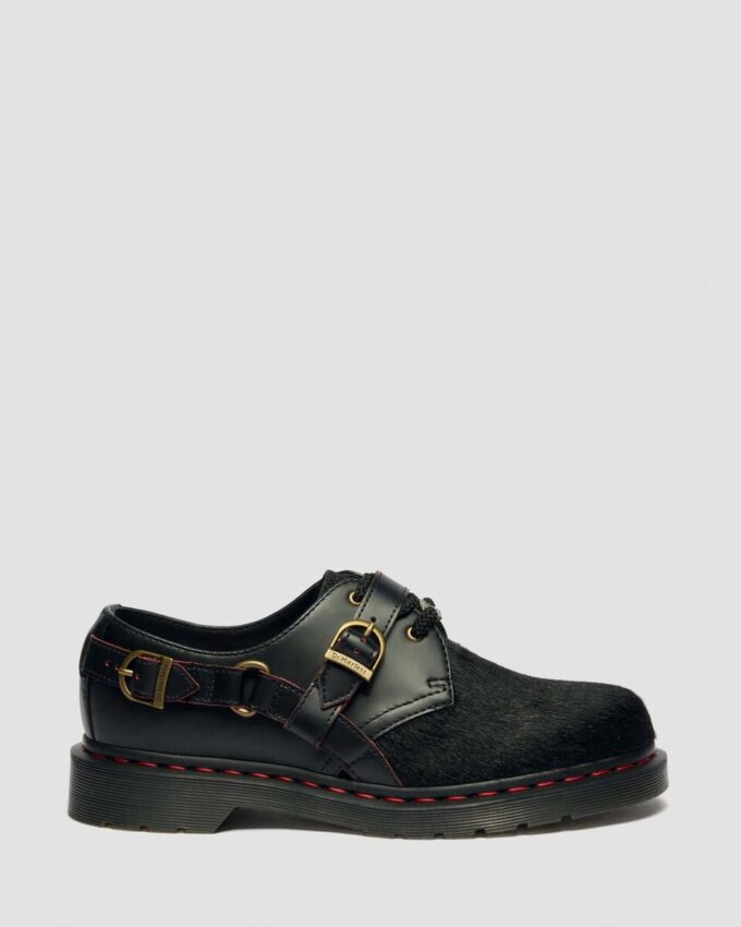1461 YEAR OF THE HORSE Schnürschuhe aus glattem Leder mit Haar 1461 YEAR OF THE HORSE Schnürschuhe aus glattem Leder mit Haar