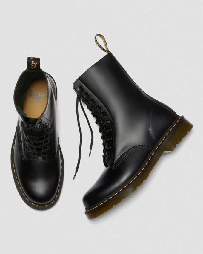 1490 Smooth Leather-Stiefel in mittlerer Wadenlänge