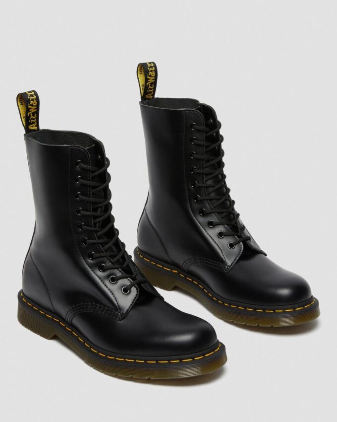 1490 Smooth Leather-Stiefel in mittlerer Wadenlänge