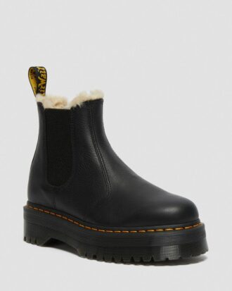 2976 Chelsea Boot mit Kunstfellfutter und Platform