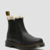2976 Damen Damen Chelsea-Stiefel mit Kunstfellfutter