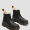 2976 Damen Damen Chelsea-Stiefel mit Kunstfellfutter