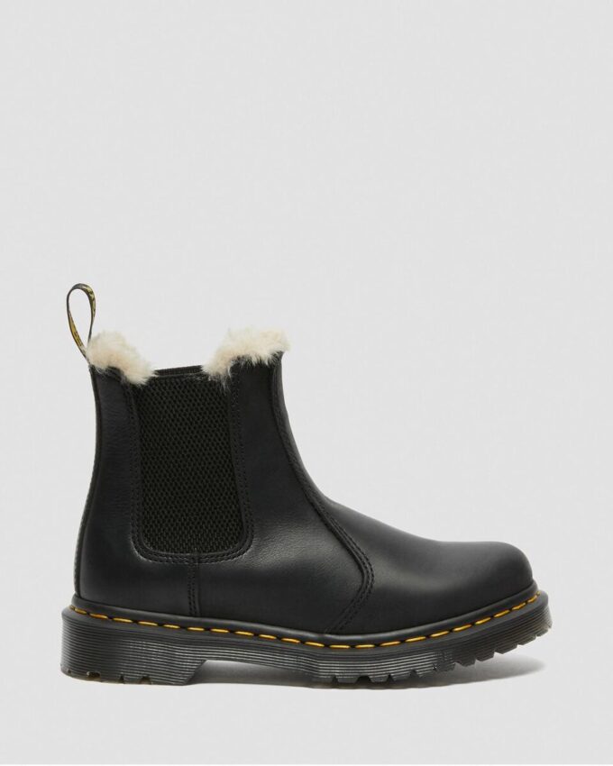 2976 Damen Damen Chelsea-Stiefel mit Kunstfellfutter