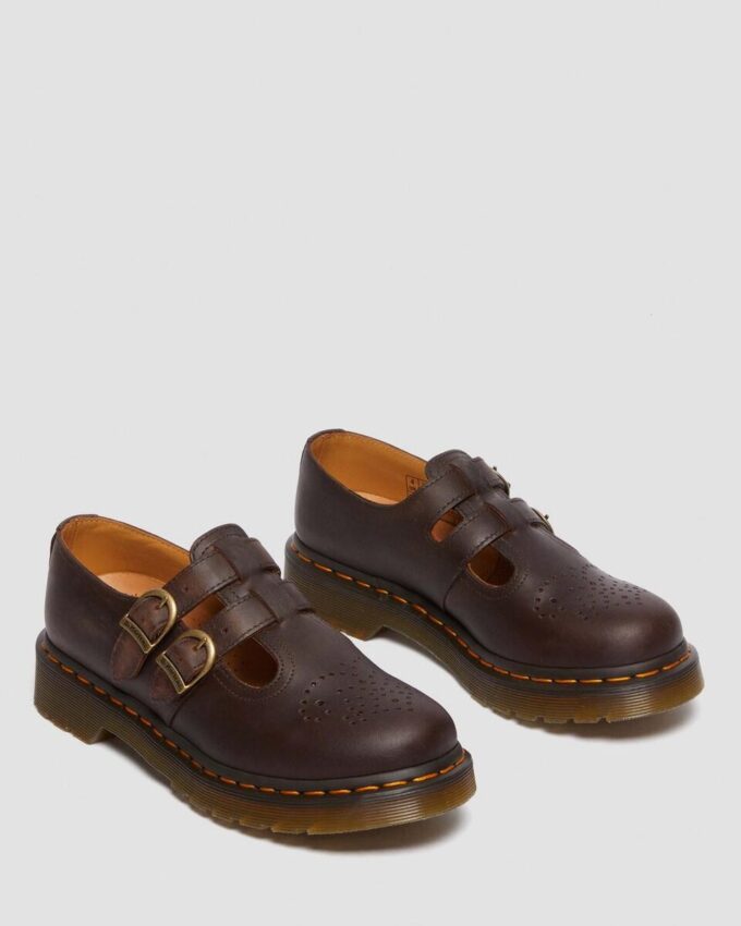 8065 Mary Jane-Schuhe aus Crazy Horse-Leder 8065 Mary Jane-Schuhe aus Crazy Horse-Leder