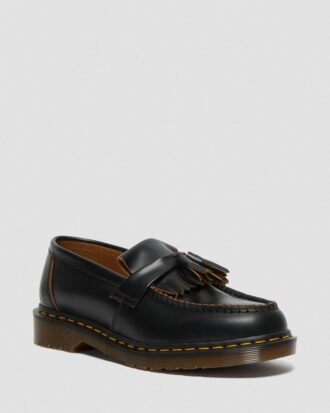 Adrian Vintage Made in England Quilon Leder-Tassel-Loafer