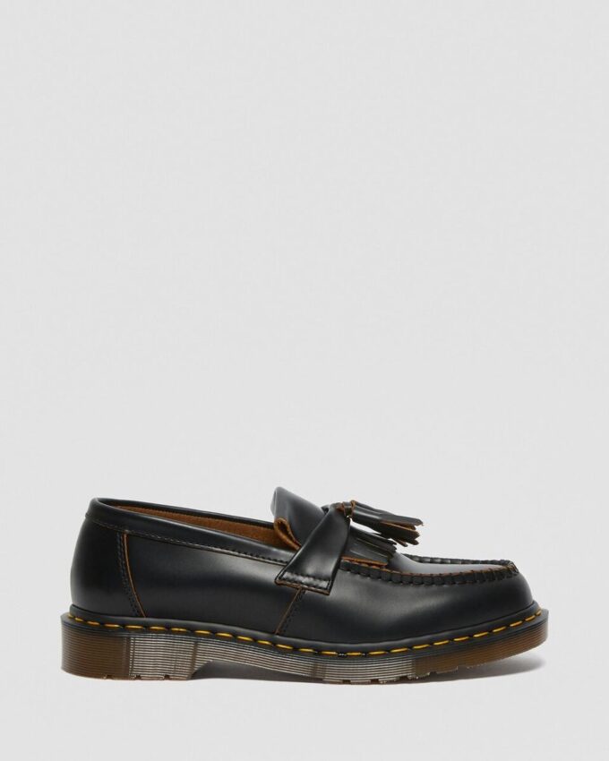 Adrian Vintage Made in England Quilon Leder-Tassel-Loafer Adrian Vintage Made in England Quilon Leder-Tassel-Loafer