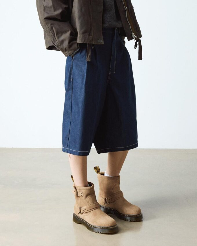 Anistone Harness Suede Biker Boots Anistone Harness Suede Biker Boots