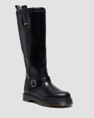 Anistone Knee High Orleans Leder-Bikerstiefel