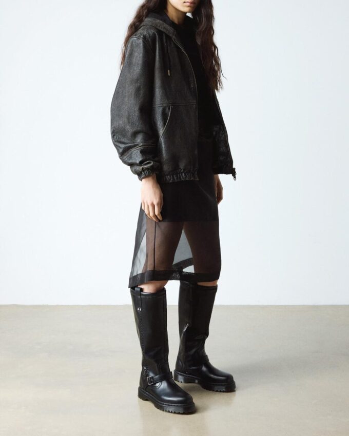 Anistone Knee High Orleans Leder-Bikerstiefel Anistone Knee High Orleans Leder-Bikerstiefel