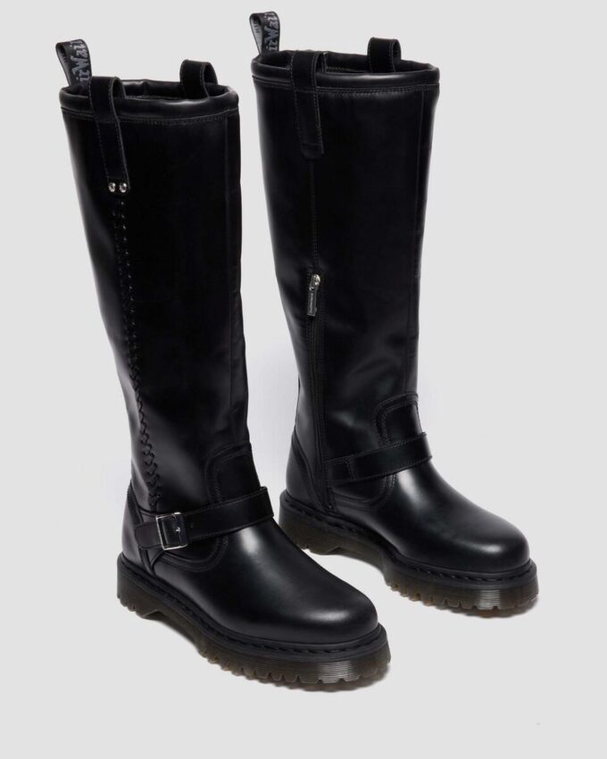 Anistone Knee High Orleans Leder-Bikerstiefel Anistone Knee High Orleans Leder-Bikerstiefel