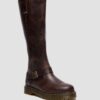 Anistone kniehohe Bikerstiefel aus Crazy Horse-Leder Anistone kniehohe Bikerstiefel aus Crazy Horse-Leder