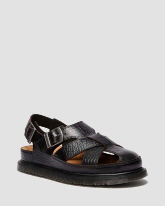 Archive Fisherman Sandalen aus Krokodilleder mit Analin-Leder