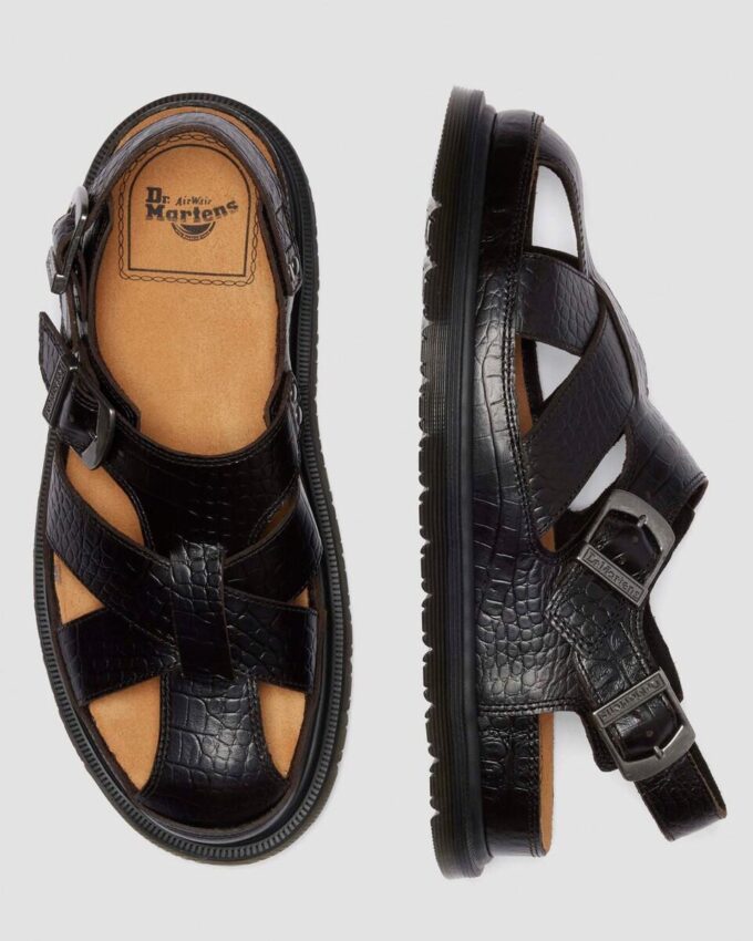 Archive Fisherman Sandalen aus Krokodilleder mit Analin-Leder Archive Fisherman Sandalen aus Krokodilleder mit Analin-Leder