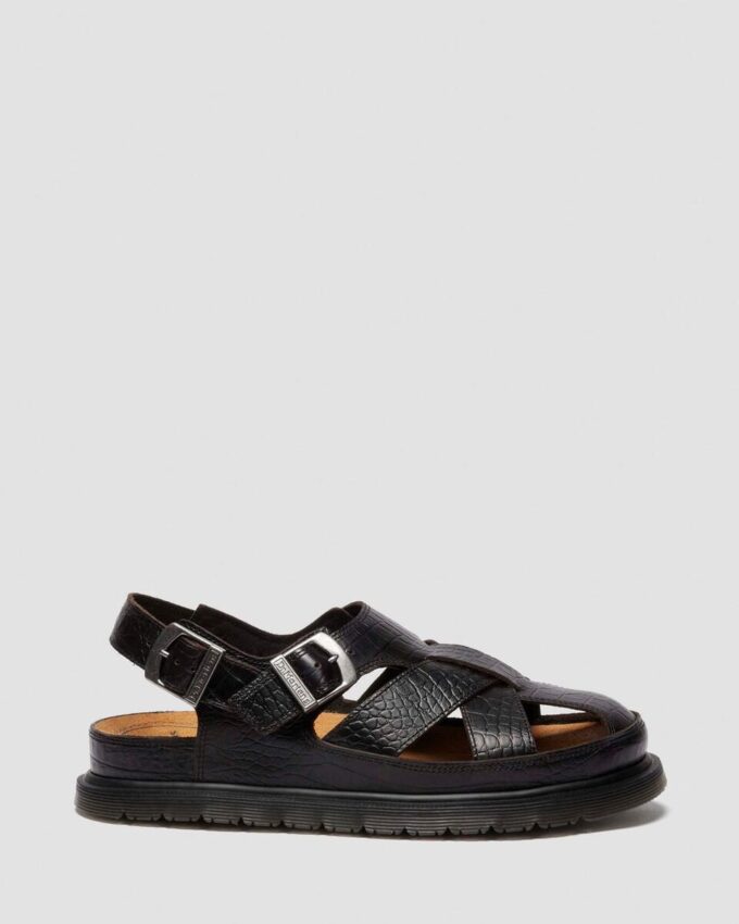 Archive Fisherman Sandalen aus Krokodilleder mit Analin-Leder Archive Fisherman Sandalen aus Krokodilleder mit Analin-Leder