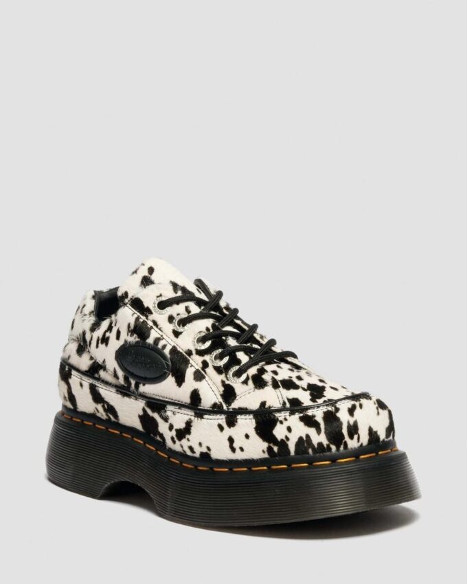 BUZZ 5-Eye Dalmatian Hair On Lederschuhe BUZZ 5-Eye Dalmatian Hair On Lederschuhe