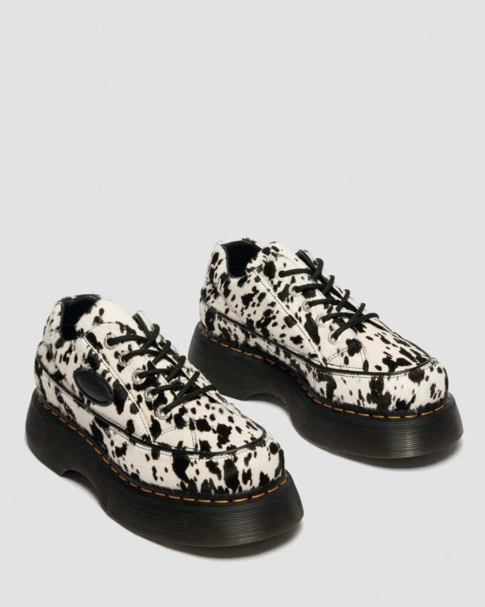 BUZZ 5-Eye Dalmatian Hair On Lederschuhe BUZZ 5-Eye Dalmatian Hair On Lederschuhe