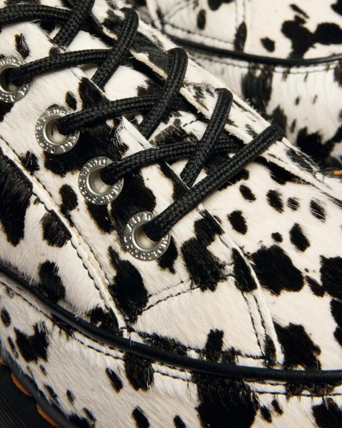 BUZZ 5-Eye Dalmatian Hair On Lederschuhe BUZZ 5-Eye Dalmatian Hair On Lederschuhe